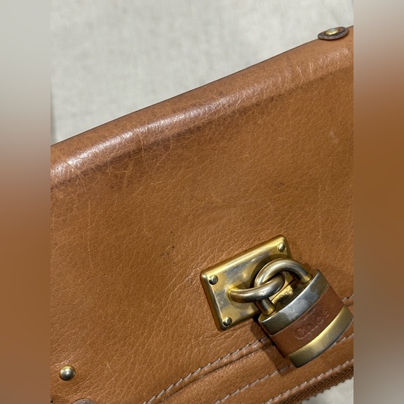 Chloé Paddington Leather Wallet/Clutch with Signature Gold-Tone Padlock and Key - Picture 10 of 10